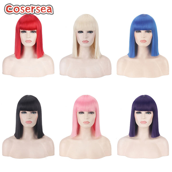 10 Colors 38cm Short Bobo Cosplay Wigs Anime Fashion Wigs