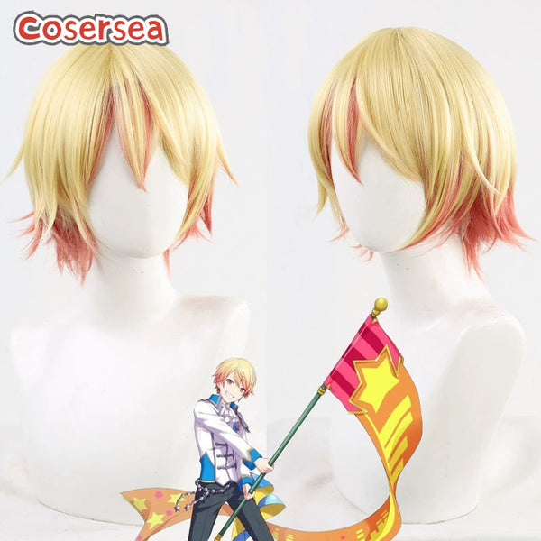 Cosersea Project Sekai: Colorful Stage feat. Tenma Tsukasa 30cm Blonde Mixed Pink Cosplay Wigs
