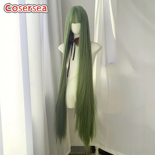 Cosersea 130cm Fashion Extra Long Straight Green Lolita Wigs