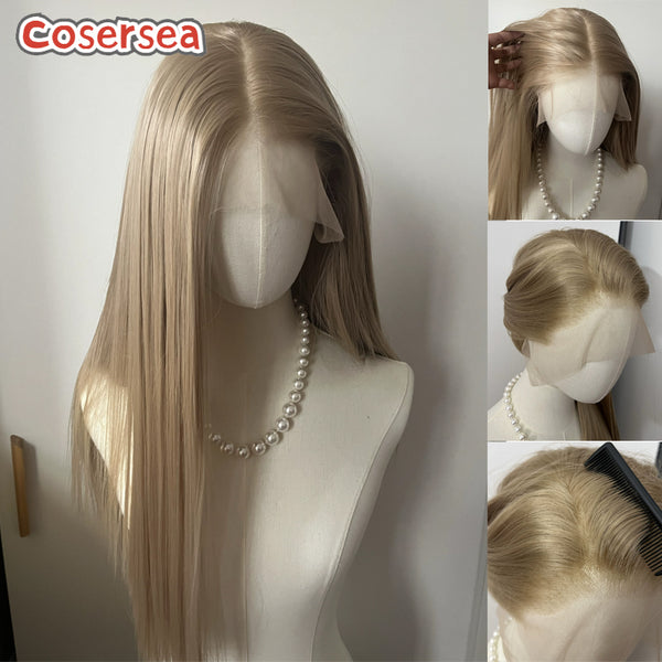 Cosersea 13×6 Full Lace Wig Blonde Brown Long Straight Lace Base Cosplay Wigs