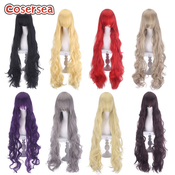 14 Colors 100cm Curly Cosplay Wig With Bangs Anime Fashion Wigs