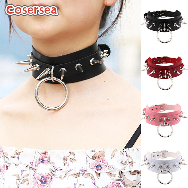 15 Colors Harajuku Collar Nightclub Bar Rivet Pointed Nail Collarbone Chain