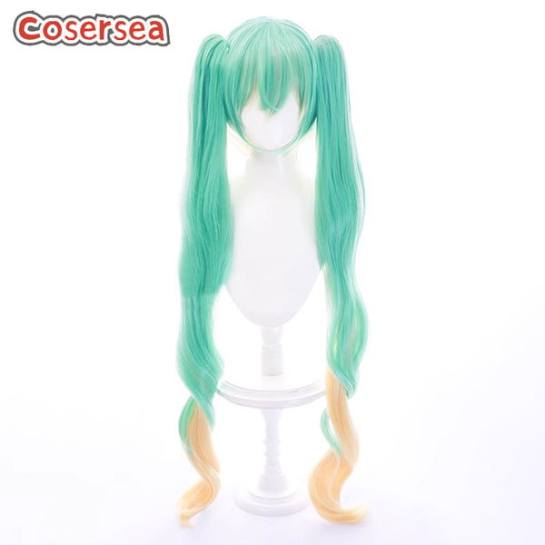 15th Anniversary Figure Project Green Mixed Yellow Cosplay Wigs