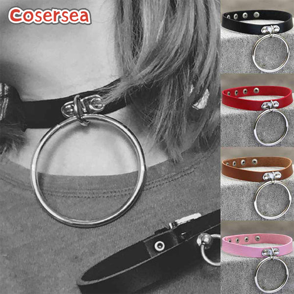 16 Colors Exaggerated Accessories Harajuku Punk O-shaped Large Circular Collar Necklace