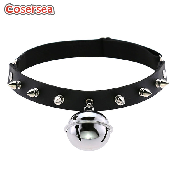 16 Colors Harajuku Rivet Pointed Nail Bell Pendant Leg Ring PU Leather Elastic Garter Belt