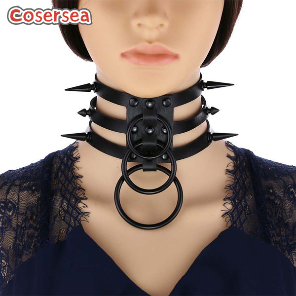 16 Colors Harajuku Style Rivet Pointed Nail Exaggerated Ring Circular Collarbones