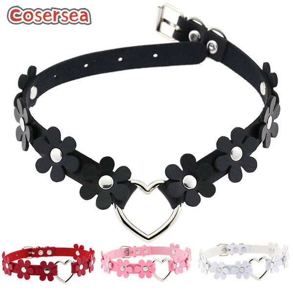 16 Colors Japanese Harajuku Flower Heart-shaped Collar choker Collarbone Chain
