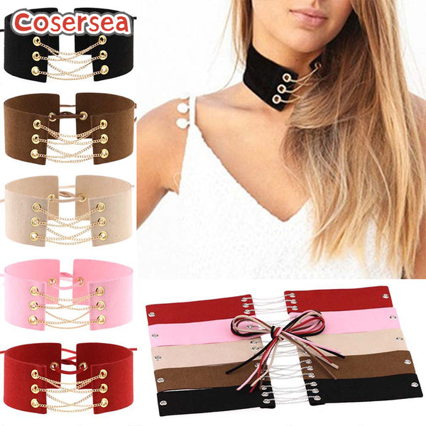16 Colors Korean Neck Chain Necklace Velvet Collar Neck Strap Clavicle Choker