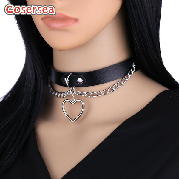 16 Colors New Chain Heart-shaped Collar Collarbone Necklace Heart Pendant Choker