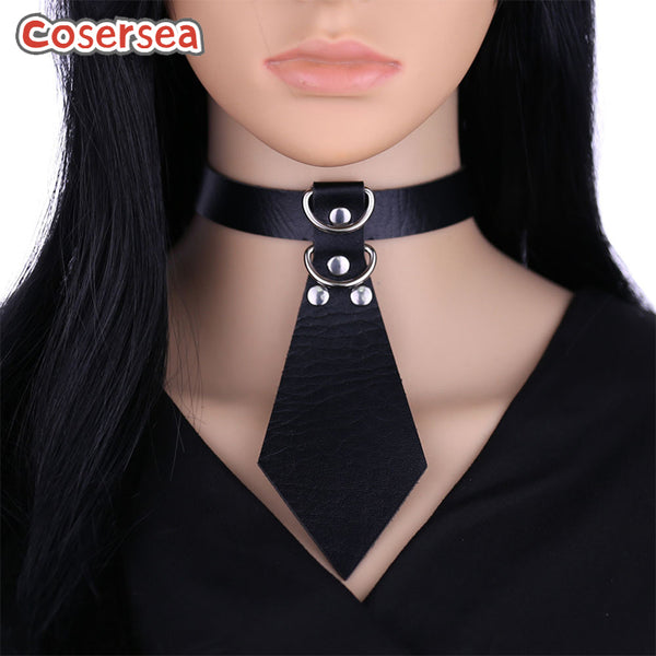 16 Colors PU Leather Collar Collarbone Necklace Gentleman's Tie Neckband Choker