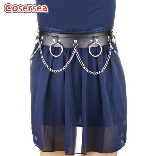 16 Colors Rock Metal Chain Hanging Ring Wristband Retro Double-layer Punk Pant Belt