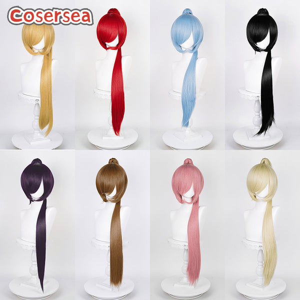 17 Colors 90cm Long Straight Single Ponytail Cosplay Wigs Fashion Wigs