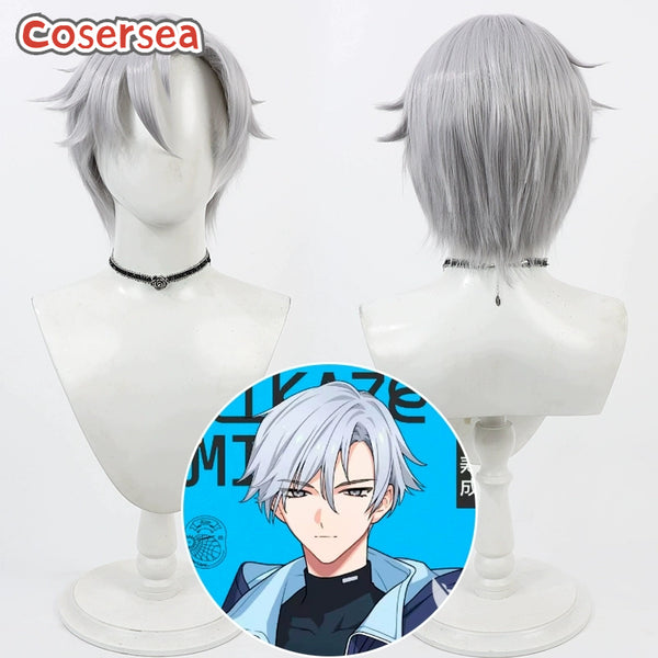 18TRIP Yukikaze Kamina 30cm Short Gray Men Cosplay Wigs