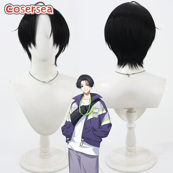 Cosersea 18TRIP Hamasaki Kaede 30cm Short Black Men Cosplay Wigs