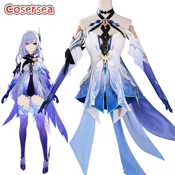 Cosersea Game Genshin Impact Skirk Halloween Uniform Cosplay Costume