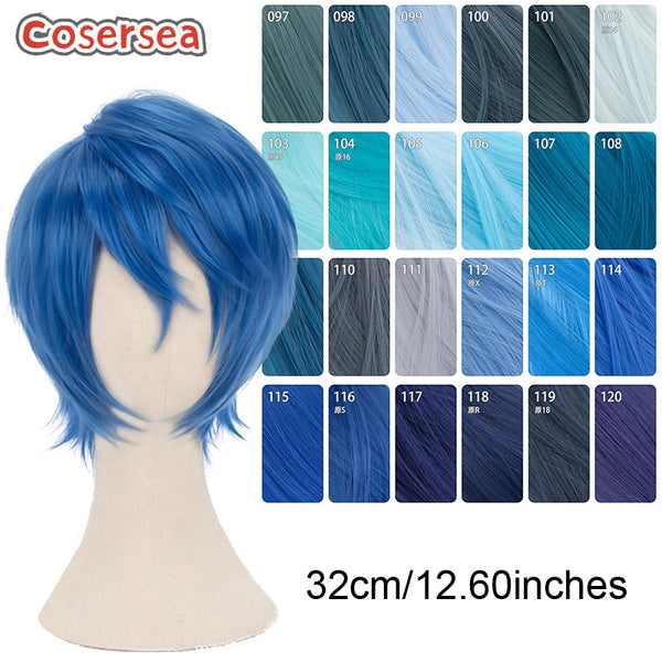 Over 70 Colors 32cm Short Straight Anime Men Cosplay Wigs
