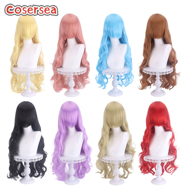 23 Colors 80cm Long Curly Cosplay Wigs Harajuku Kawaii Fashion Wigs