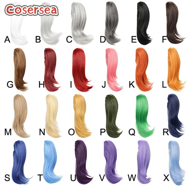 Cosersea 23 Colors Fashion Anime Cosplay 30cm Short Straight Single Ponytail
