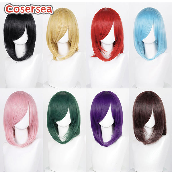 24 Colors 40cm Long Straight Cosplay Wigs Anime Fashion Wigs
