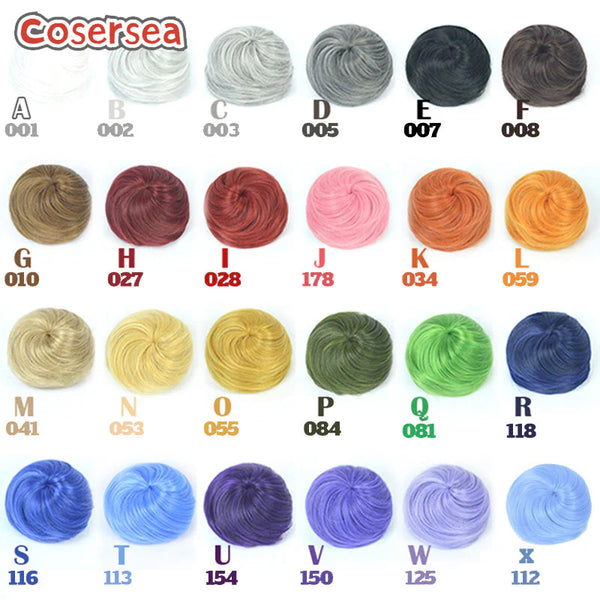 24 Colors Wig Buns Anime Classic Basic Cosplay Wigs
