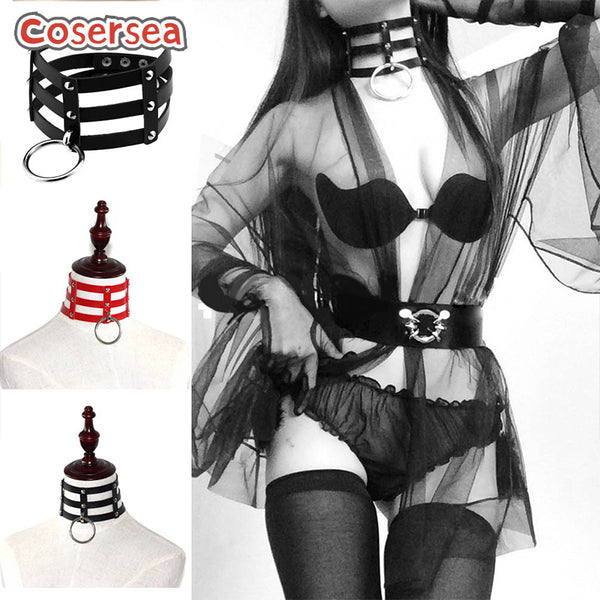 25 Colors Harajuku Punk Gothic Rivet Necklace Handmade Three Row PU Leather Choker