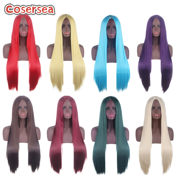 26 Colors 80cm Long Straight Cosplay Wigs Women Fashion Wigs