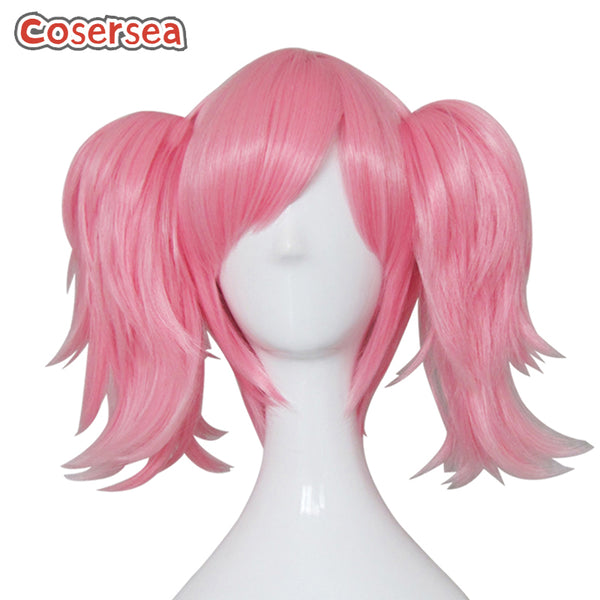 35cm Pink Ponytail Wigs Fashion Anime Trendy Synthetic Hair