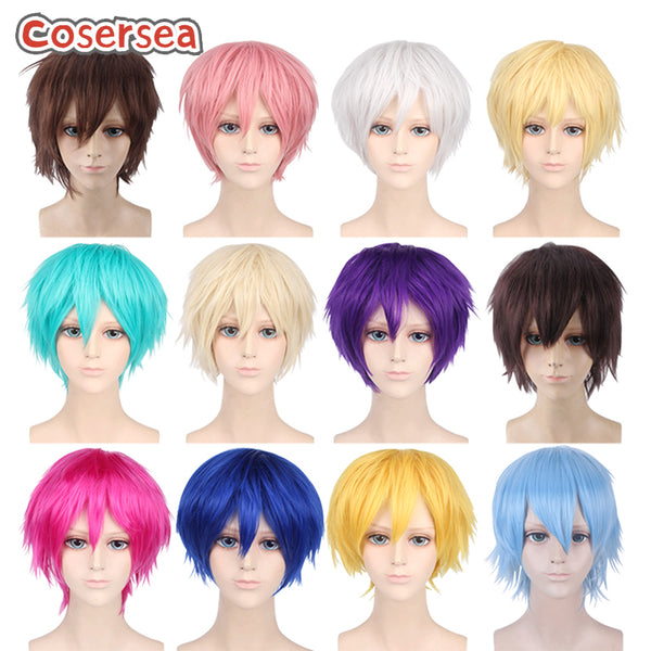 36 Colors 30cm Short Straight Cosplay Wig Anime Fashion Wigs