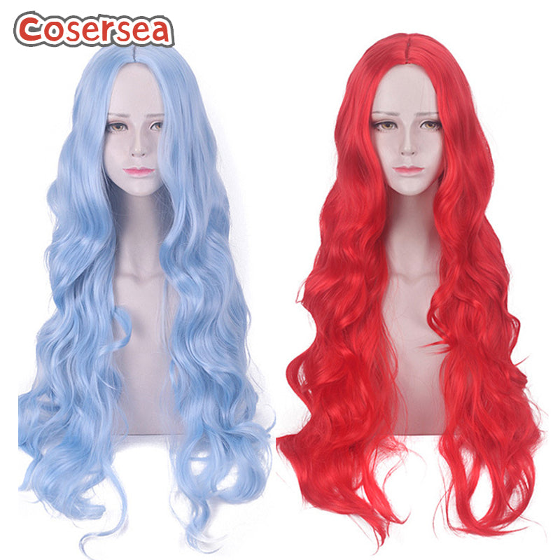3 Colors 80cm Long Wavy Middle Part Cosplay Wigs Anime Fashion Wigs ...