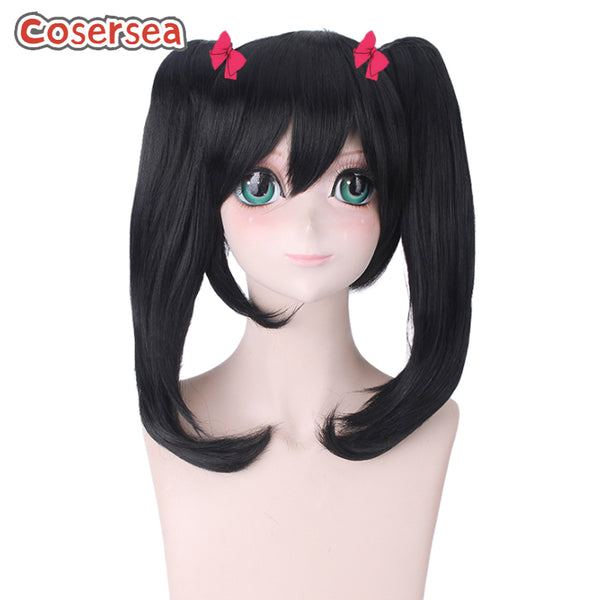 40cm Black Ponytail Wigs Fashion Anime Cosplay Wigs