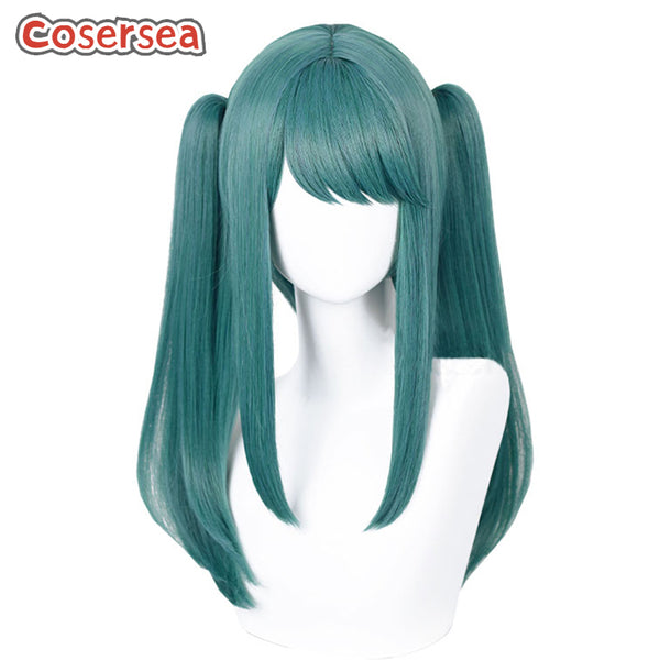 42cm Long Straight Dark Green Ponytail Wigs