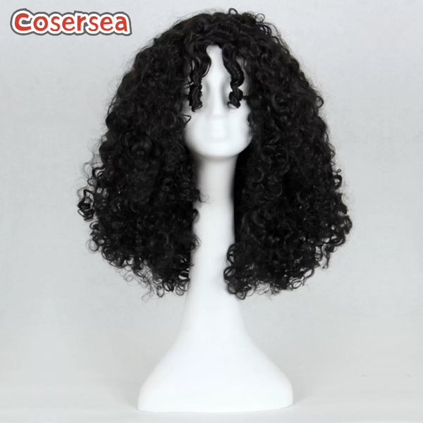 50cm Long Black Tangled Mother Curly Halloween Cosplay Wigs