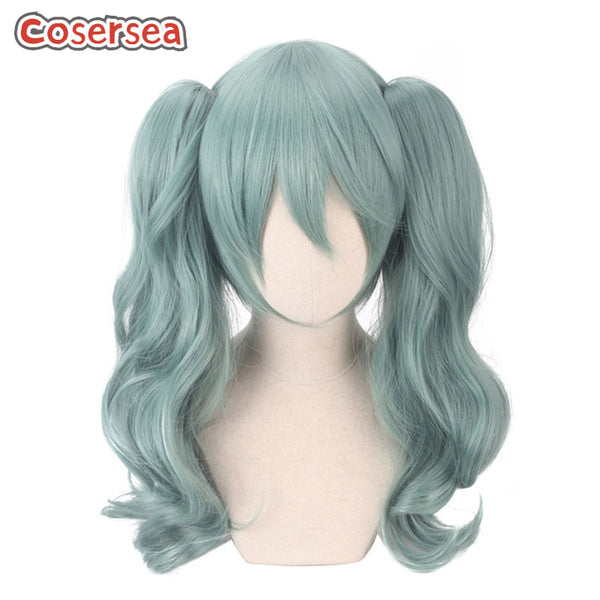 50cm Wavy Green Ponytail Wigs Trendy Anime Cosplay Wigs