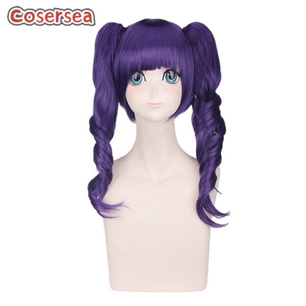 50cm Wavy Purple Ponytail Wigs Trendy Anime Cosplay Wigs