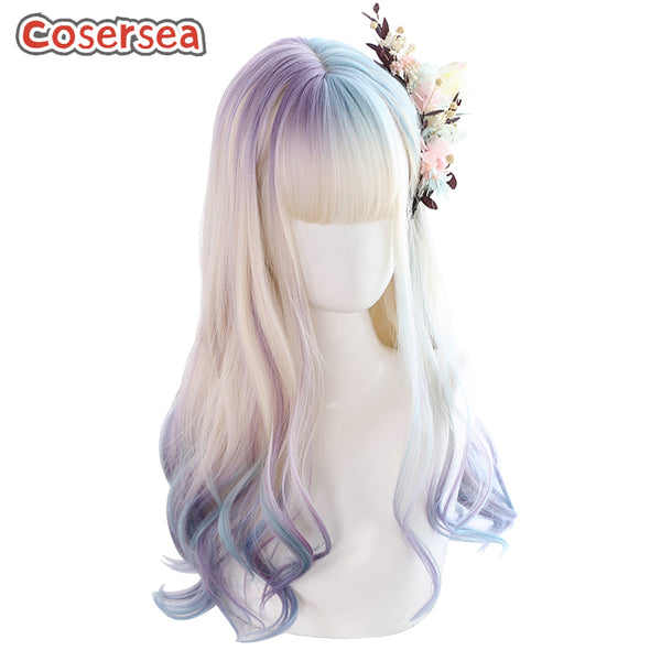 60cm Fashion Long Loose Wavy Mixed Color Lolita Wigs