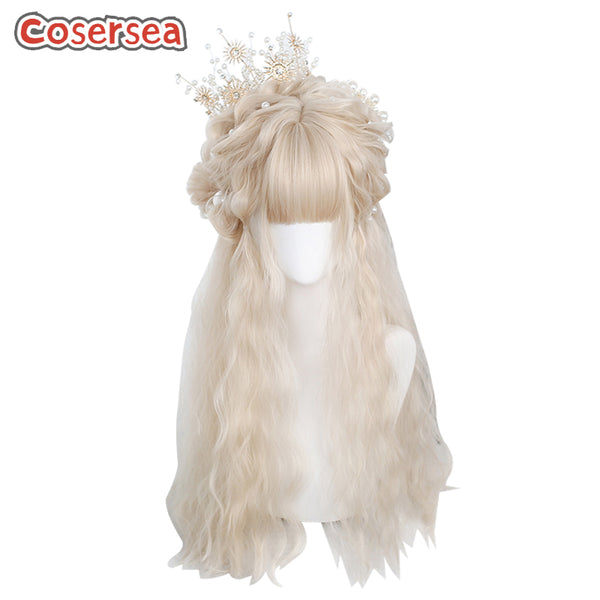 75cm Fashion Long Loose Wavy Blonde Lolita Wigs