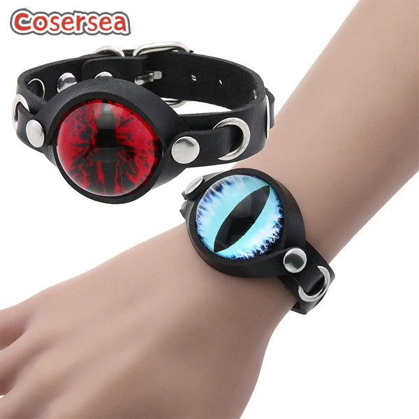 7 Colors Colorful Devil Pupil Eye Watch Bracelet Couple PU Leather Versatile Rock PU Jewelry