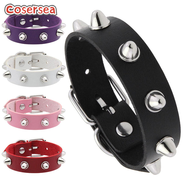 7 Colors Punk Rivet Nightclub Accessories Fashion Exquisite Single Row Handmade Bracelet