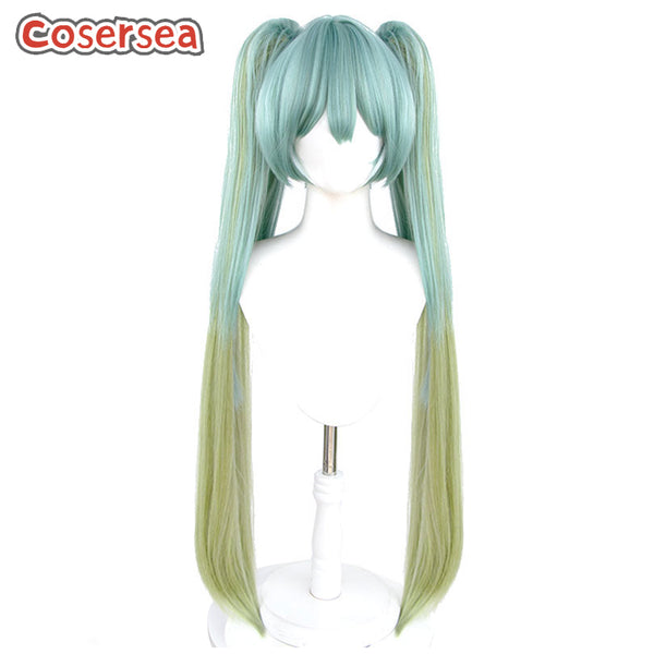 80cm Mixed Matcha Green Tea Parfait Halloween Ponytail Cosplay Wigs