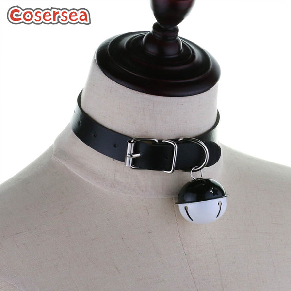 8 Colors Punk Gothic PU Leather Collar Trendy Colorful Bell Pendant Clavicle Necklace
