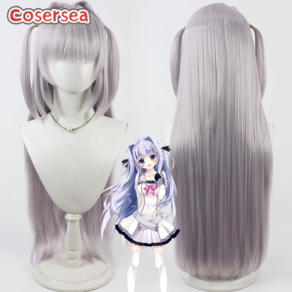 Cosersea 9-nine- Kousaka Haruka 90cm Long Straight Light Purple Cosplay Wigs