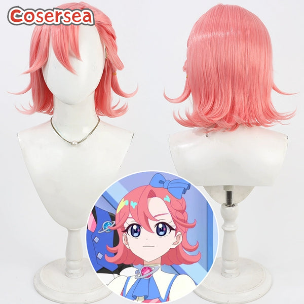 Cosersea All Pretty Series Himitsu no Aipri Otome Nanaura 30cm Short Pink Cosplay Wigs