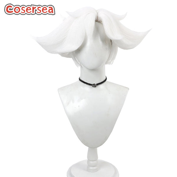 Angel Dust 35cm Short White Cosplay Wigs