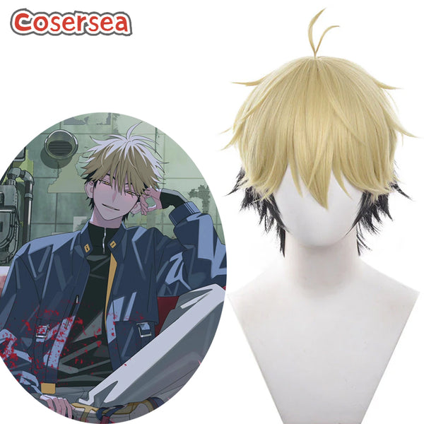 Anime Link Click Xia Fei 37cm Blonde Mixed Black Cosplay Wigs