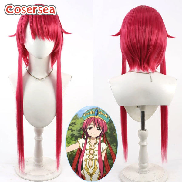 Cosersea Anime Magi Kouha Ren 70cm Long Straight Red Cosplay Wigs