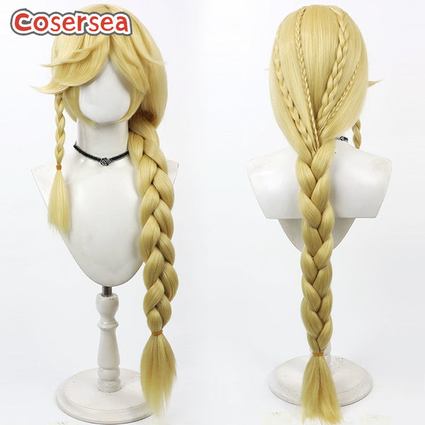 Applejack 100cm Long Blonde Braided Cosplay Wigs