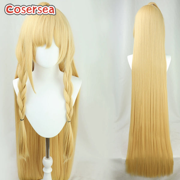 Arknights Saileach 140cm Long Blonde Cosplay Wigs