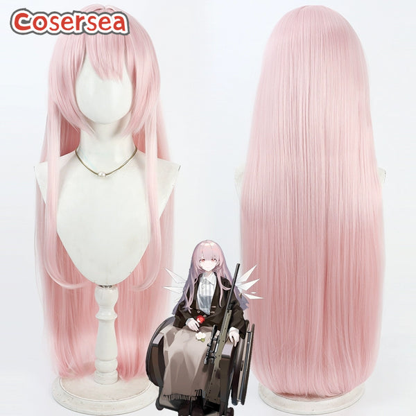 Arknights Lemuen 90cm Long Light Pink Cosplay Wigs