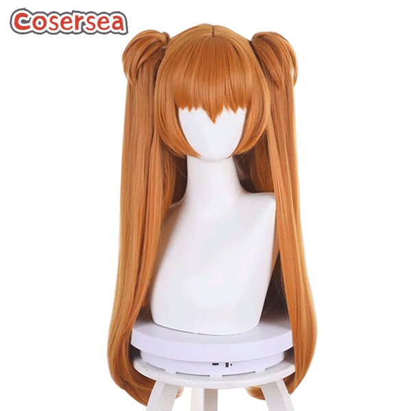 Asuka Langley Soryu 68cm Orange Brown Cosplay Wigs