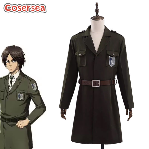 Cosersea Attack on Titan Levi Ackerman Halloween Men Uniform Cosplay Costume